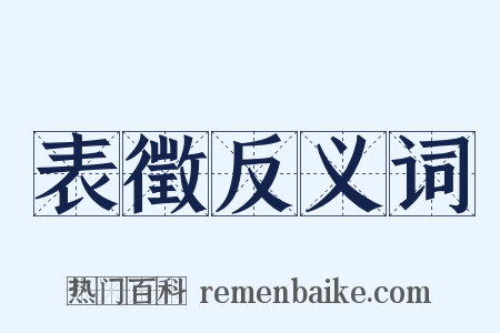 表徵反义词是什么意思的图片